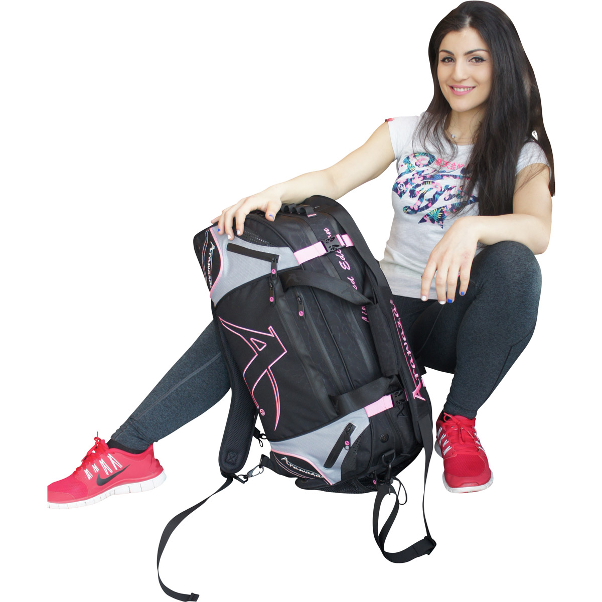 maletin rosado.