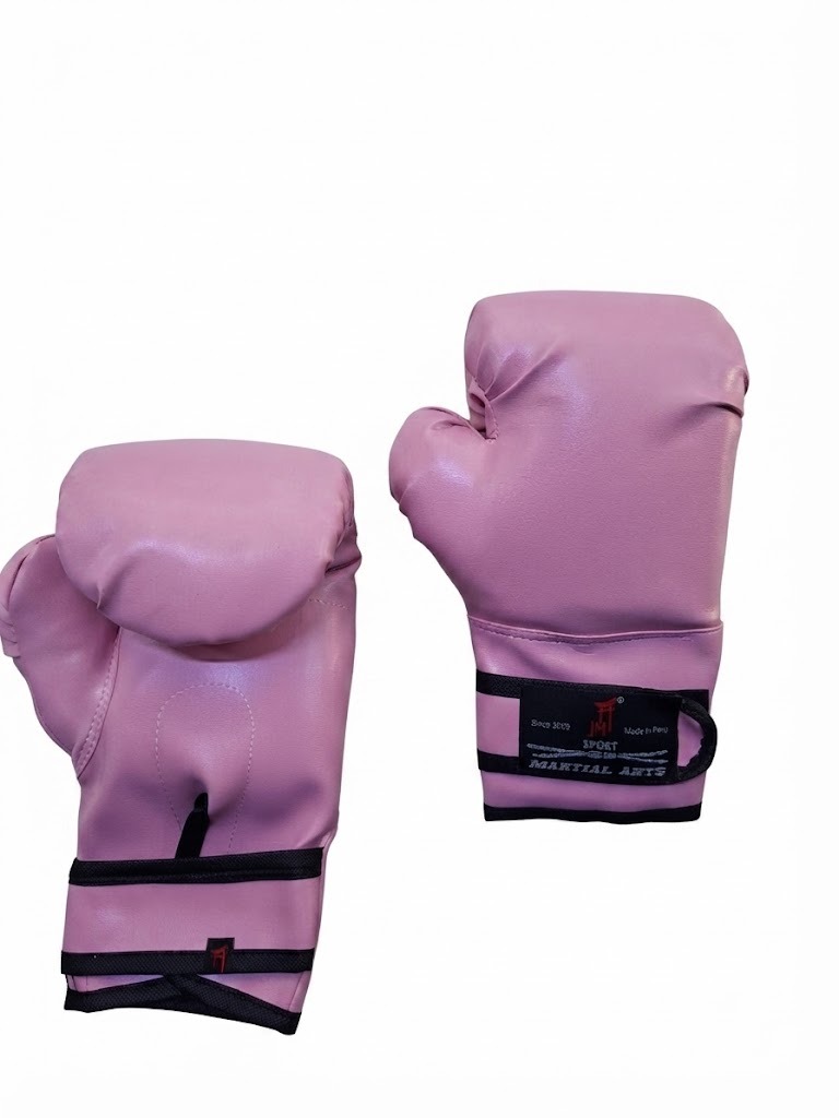 guantes rosado.